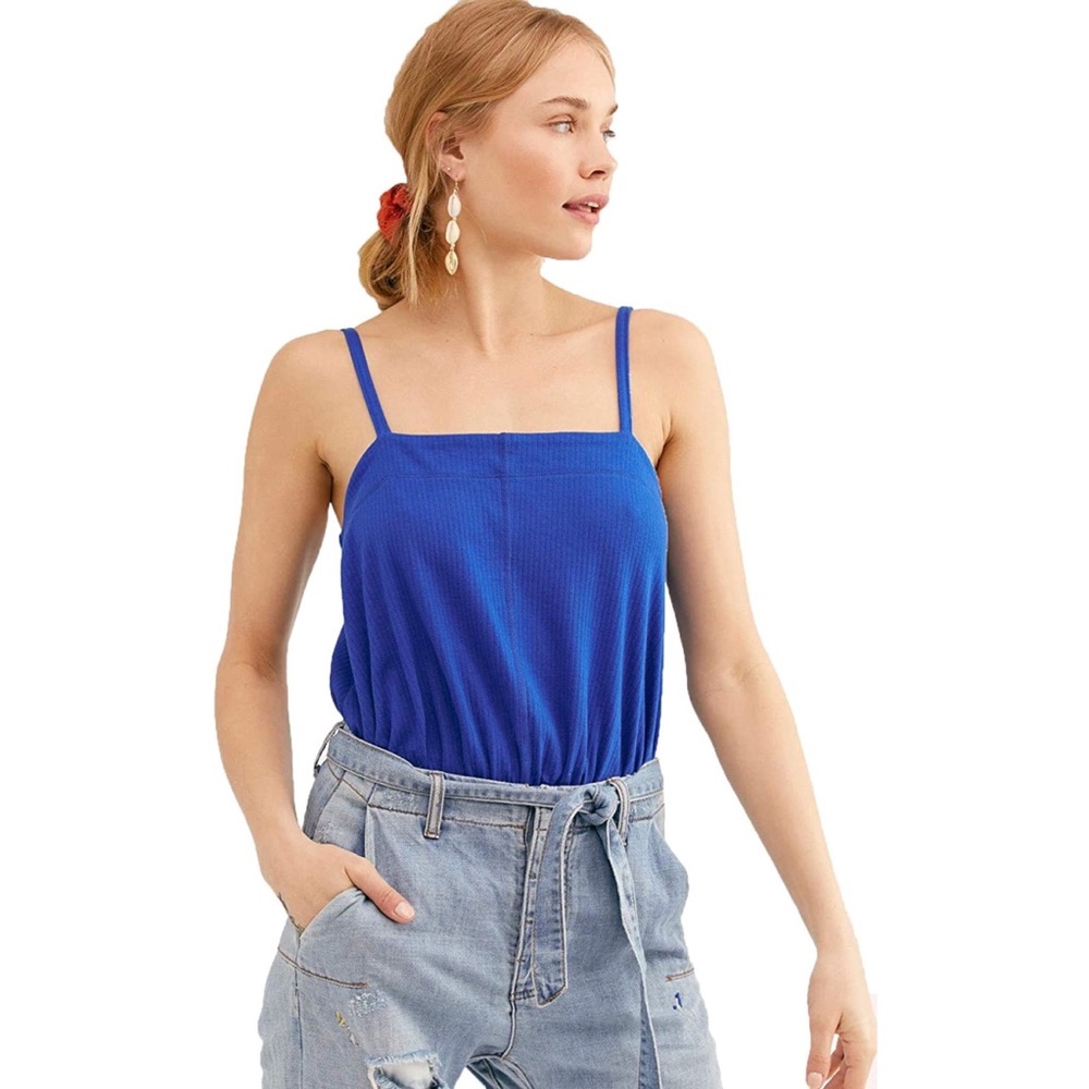 Free People Marissa Bodysuit Blue
